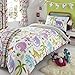 Happy Linen Company HLC Childrens Girls Dinosaur Park Jurassic Pink T-Rex Dino White Reversible UK Single/US Twin Bedding Duvet Cover Set