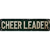 Bar Sign Bar Gifts Vintage Metal Wall Decor Sign"CHEERLEADER" Street Sign Funny Man Cave Decor Accessories for Home, Bar, Bathroom, Bedroom Unique Retro Tin Signs for Outdoor 4 X 16 inches