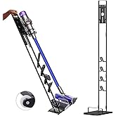 Vacuum Stand Compatible for Dyson V15 V11 V10 V8 V7 V6 with Wheels, Stable Metal Storage Bracket Stand Holder Compatible for 
