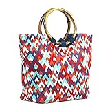 CHAUDER Insulated Neoprene Lunch Bag: Large Lunch Tote Carry Case Box Cooler Container with Zipper, Washable, Reusable, Perfect For Women, Girls, Kids To School, Office, Picnic (Splendid Diamond)