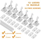 AUGOLA Child Safety Locks 12 Pack Invisible No-Drill Cabinet Locks White view 8