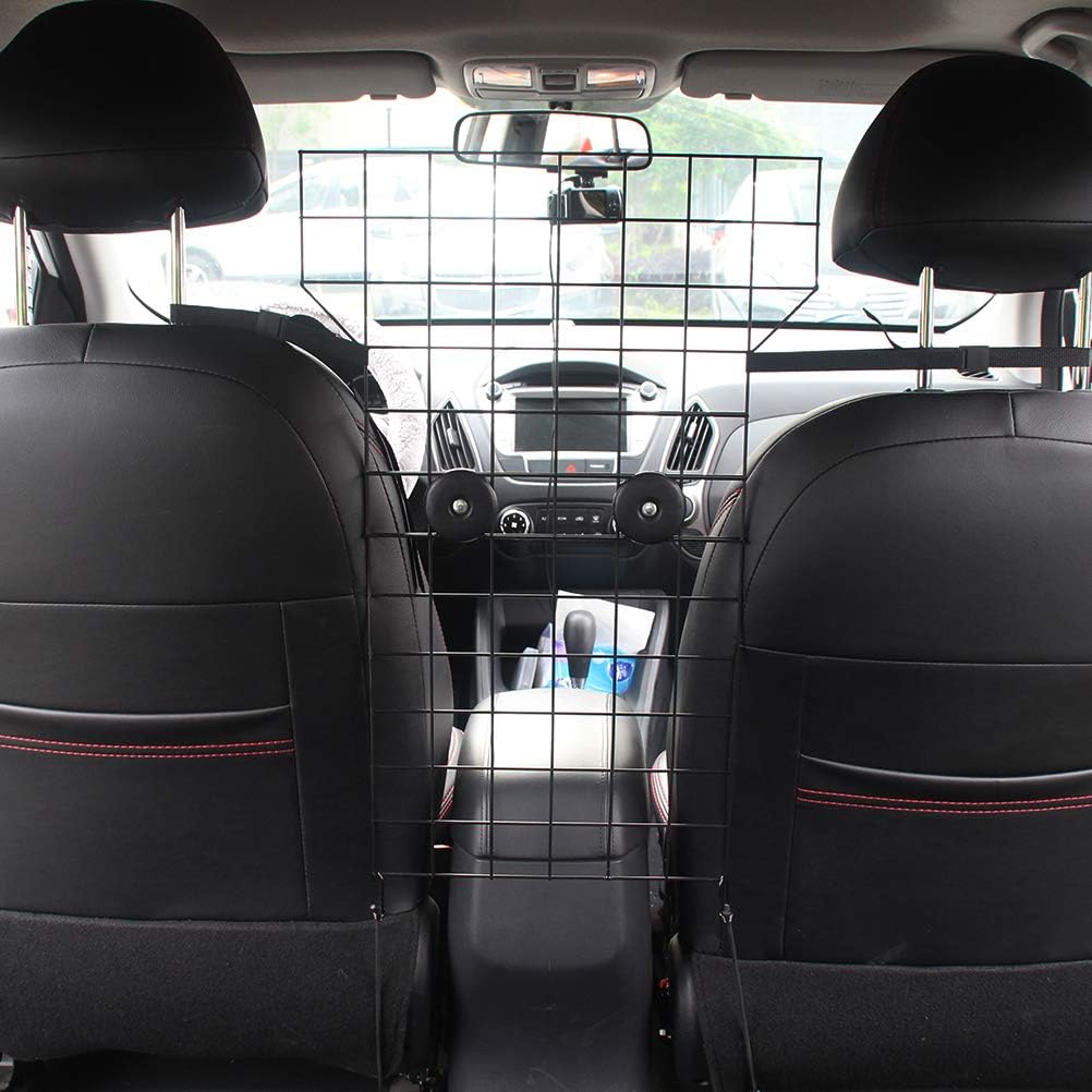 KOOLTAIL Dog Car Barrier - Front Seat Pet Vehicle Barriers Adjustable Steel, Safety Guaranteed Dogs and Passengers for Cars＆SUV's, for Small and Medium Dogs : Pet Supplies