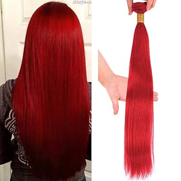 Amazon Com Newness Brazilian Red Straight Hair Weave 8a Silky