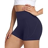 Moozava No Front Seam Womens 3"/5"/8" Workout Biker Shorts - High Waisted Tummy Control Spandex Shorts for Yoga Running Gym