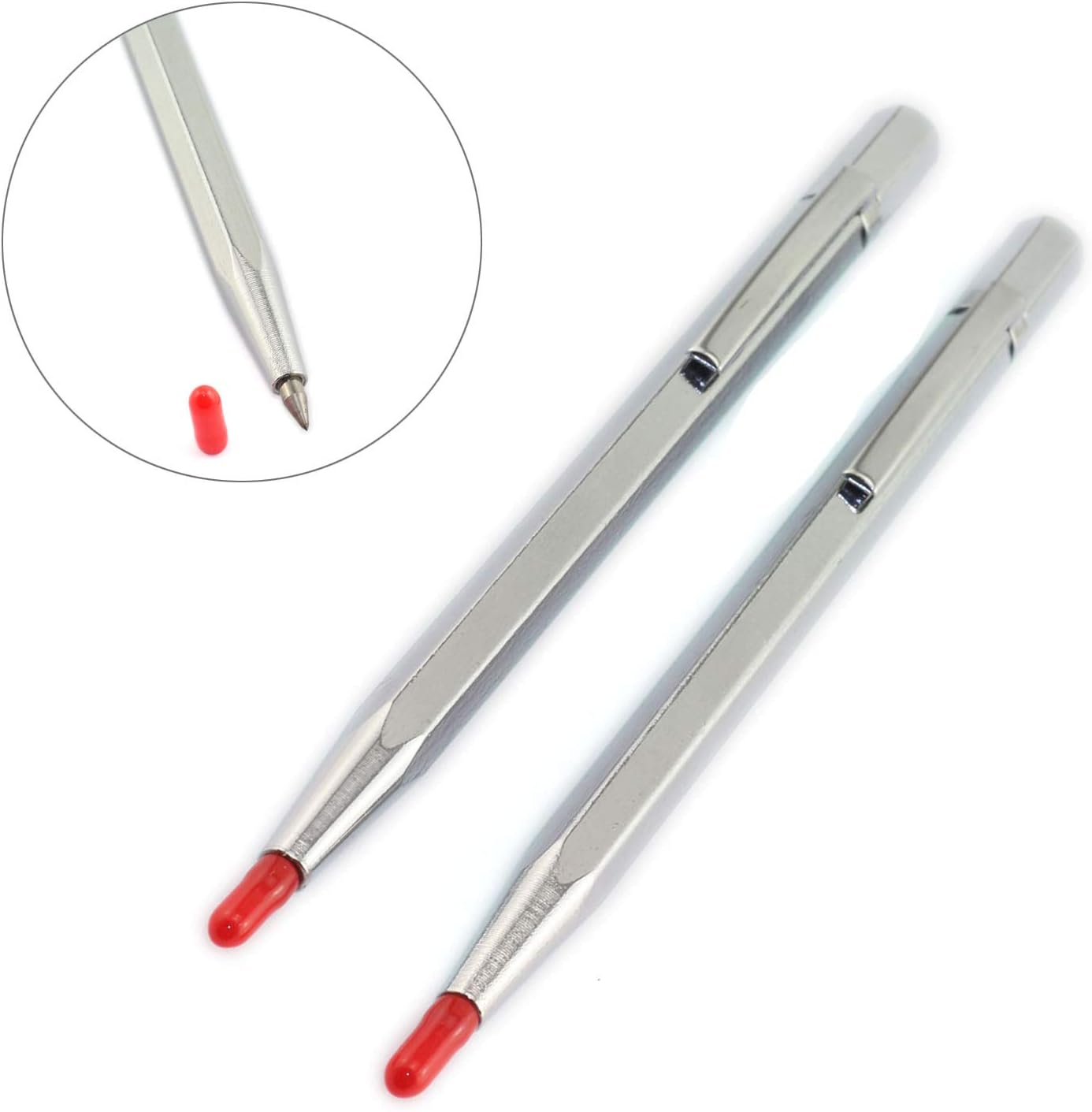 DGZZI 2-Pack Carve Engraver Scriber Tools 5.7" Tungsten Carbide Scribe and Etching Pen for Stainless Steel,Ceramics and Glass Carving