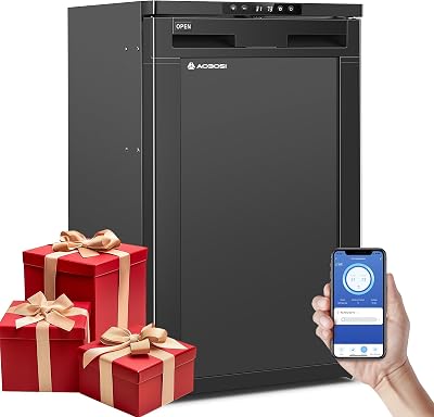 AAOBOSI 83L Campervan Fridge Freezer with APP Control 12V DC Fridge
