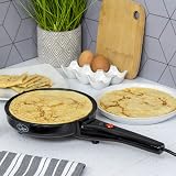 Quest 34400 2-in-1 Popcorn & Crepe Maker 8 Inch Non-Stick Pan Black/Transparent view 7