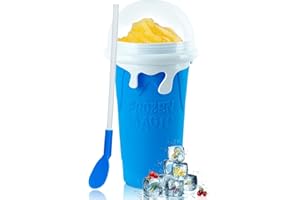 ROEDEER Slushy Cup Maker,Large Slushie Maker Cup 500ml,Double Layers Silicone Slushie Cup Maker Squeeze Cup,Quick Frozen Magic Slushy Maker Cup,DIY Slush Cup,Cool Stuff Gifts for Kids and Family - Blue