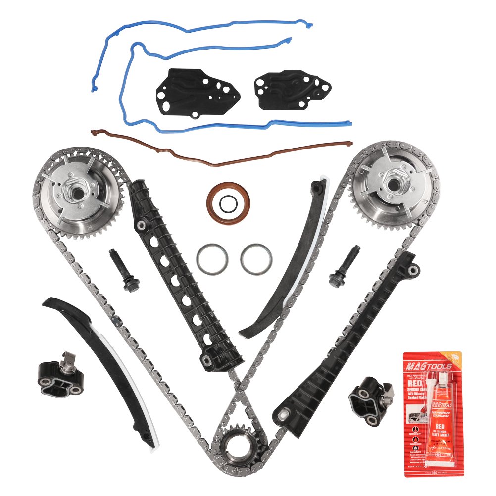 Photo 1 of Variable Camshaft Timing Kit - Compatible with Ford & Lincoln Vehicles - 5.4L 24 Valve Triton Expedition, F-150, F-250, F-350 Super Duty, Mark LT, Navigator - Chain, Guide, Tensioner, Phaser