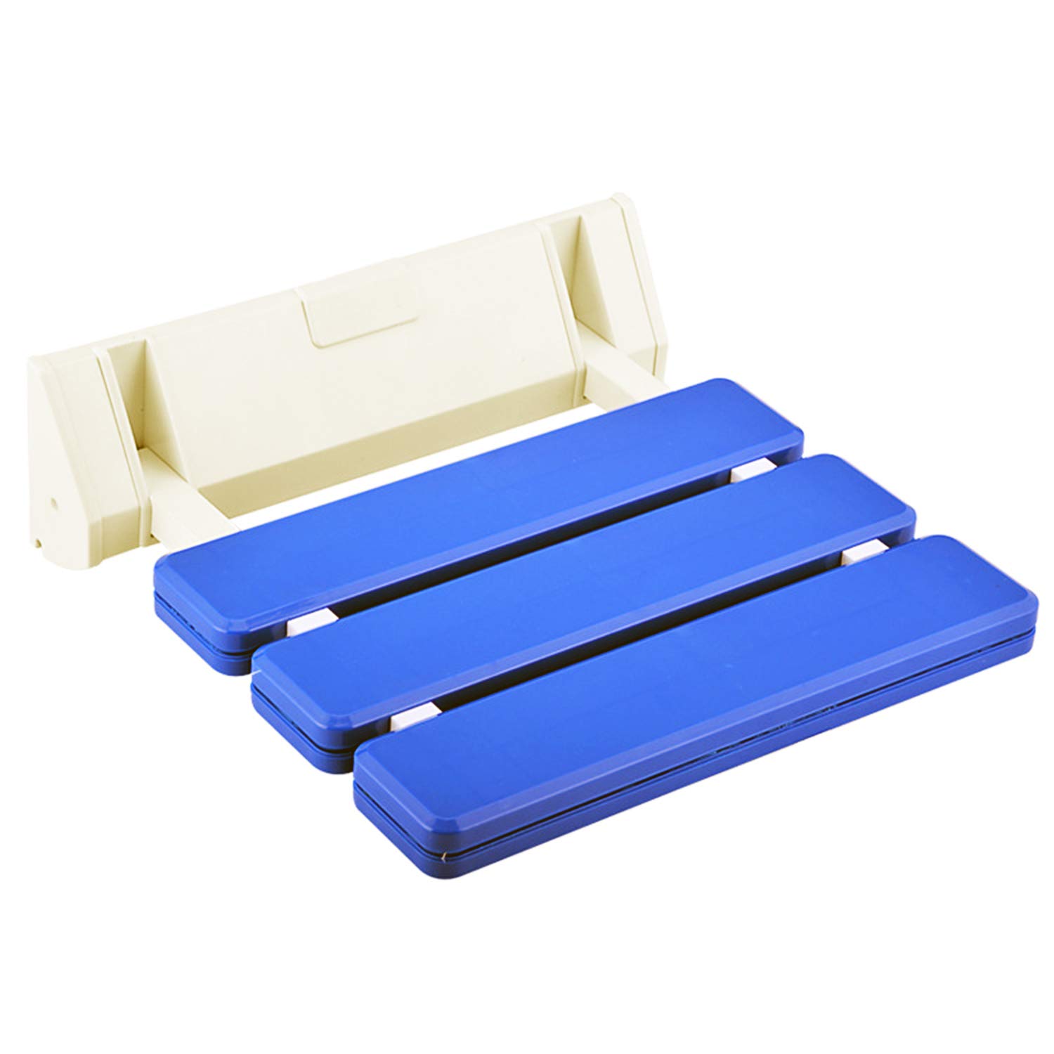 Folding Shower Seat Bathroom Drop-leaf Wall Stool (Blue)