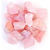 FIREBOOMOON 2lb/950g Rough Natural Rose Quartz Crystal Raw Stone Gemstone Crystal Rock for Cabbing,Tumbling,Cutting,Polishing,Lapidary,Wire Wrapping,Healing Reiki,Jewelry Making,Home Decoration(Pink)