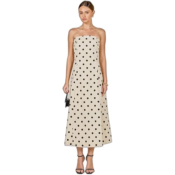 black and white polka dot dress amazon Maricia Mini Dress - Black Polka Dot Print main image 1