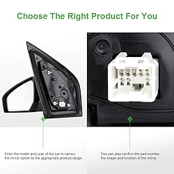 SCITOO Side View Mirror Driver Side Mirror Fit