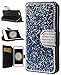 Galaxy S7 Edge Walelt Case, FLYEE Handcraft Luxury Bling Rhinestone Wallet Case Ultrathin Magnetic Kickstand Crystal Leather Book Cover for Samsung Galaxy S7 Edge 5.5 inch