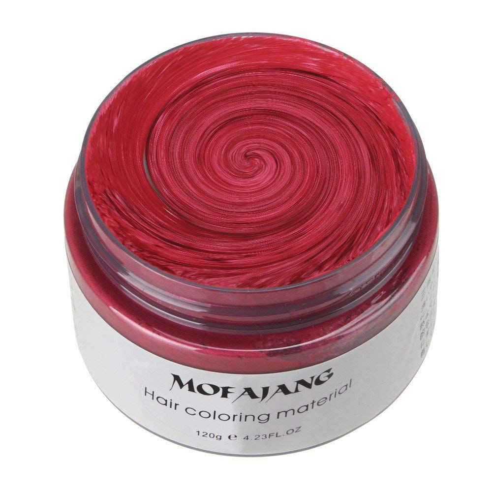 MOFAJANG Hair Color Wax Red, Unisex Instant Modeling