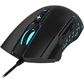LeadsaiL Gaming Mouse Wired RGB PC Gaming Mice, 7200 DPI, 8 Programmable Buttons, 6 Color Backlight, Ergonomic Optical Computer Mouse for Desktop PC Laptop Gamer &amp; Work