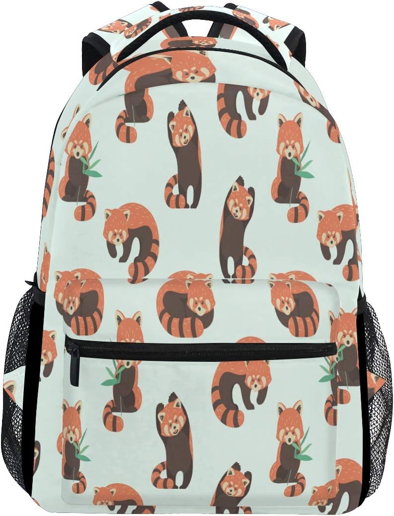 Cute Red Panda Backpack Waterproof School Shoulder Bag Gym Backpack