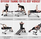 YOLEO Weight Bench 660LB 300KG Adjustable Foldable Incline Decline view 7