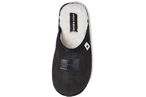 Lucky Brand Boys Textured Scuff Slippers with Plush Lining Warm Cozy Indoor Outdoor Slip On Kids House Shoes for Boys