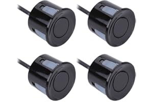 QIILU 4pcs Reverse Backup Parking Rear Bumper Park Assist Object Sensor Black for Most Vehicles