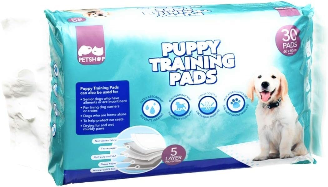 Puppy Training Pad / Disposable Puppy Pads / Litter Training Pad For Puppy / Dog mat for Incontinence / Absorbent Training Mat (Pack of 30)
