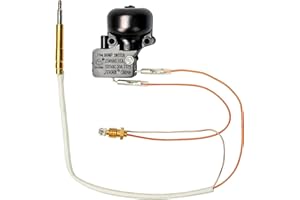 MCAMPAS Propane Heater Safety Kit with Thermocouple & Tilt Switch, Universal Replacement Parts for Patio, Outdoor, Room Gas Heaters, FD4 Dump Switch & M8x1 Thermocouple -23.6“ long