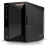 Asustor Drivestor 2 Pro Gen2 AS3302T v2, 2 Bay NAS, 1.7GHz Quad-Core, 2.5GbE Port, 2GB RAM DDR4, Small Home Media Server, Net