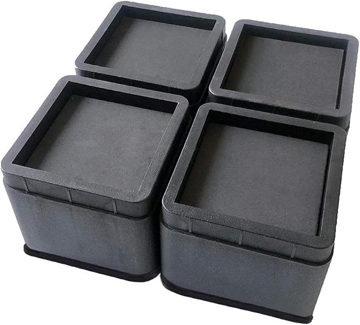 Amazon Com Meetwarm 3 Inch Bed Risers Heavy Duty Furniture Risers Stackable Platform Blocks For Dorm Couch Bed Sofa Chair Table Black Set Of 4 Home Kitchen
