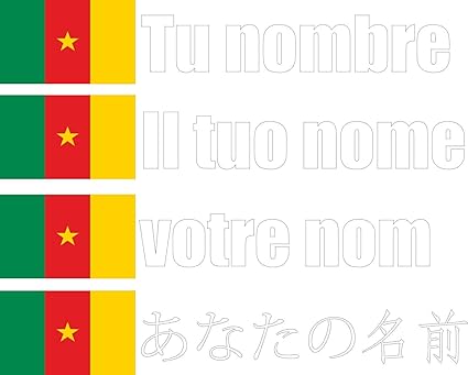 JINTORA -Camerún - Fuente Blanca - Pegatina Vinilo Impreso para ...