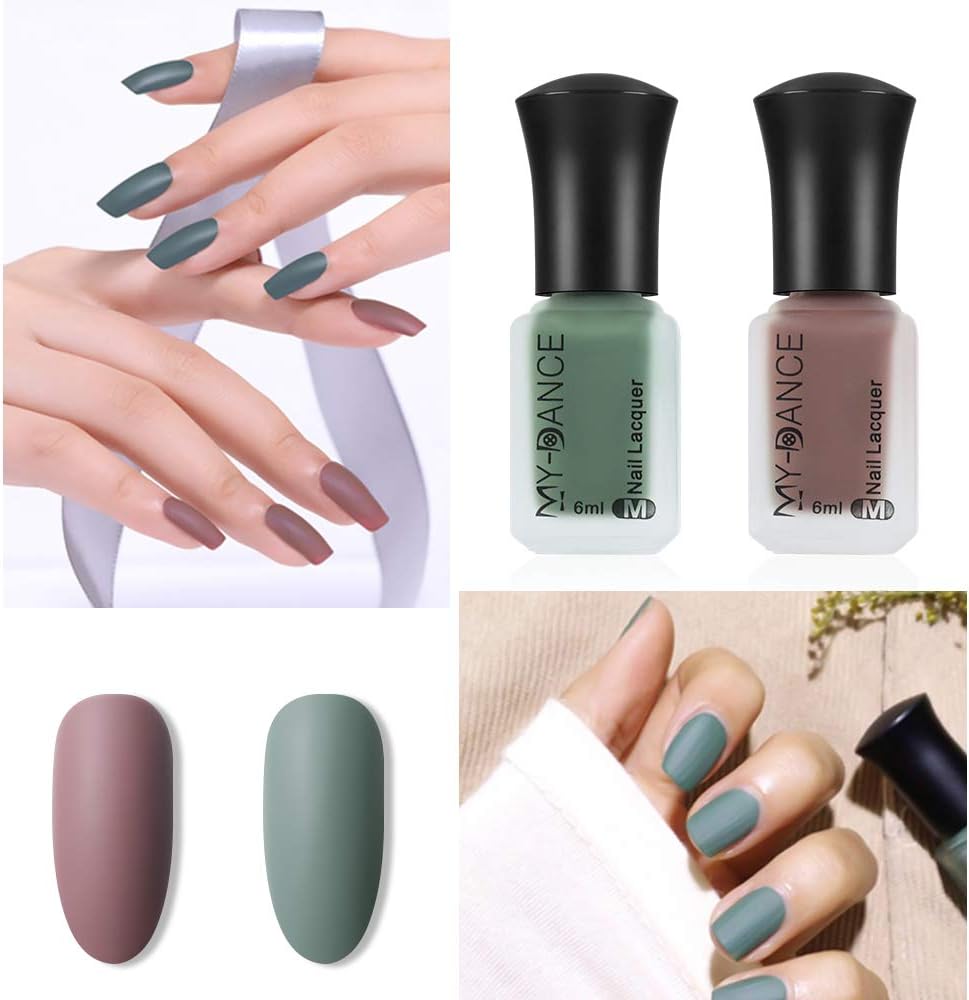 Ownest 6 Colors Matte Nail Polish Set, Mist Effect Matte Velvet Nail Polish, Long Lasting Velvet Nail Polish Nail Art-#A : Beauty