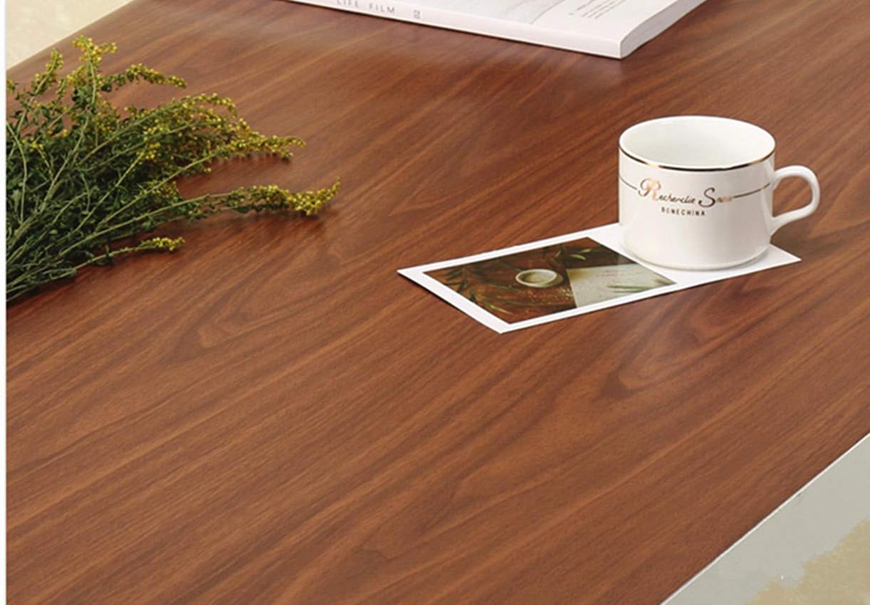 WDragon Self-adhesive Decorative Paper Brown Wood Grain Counter Paper Furniture Cabinets Wardrobe Shelf Liner Wallpaper,40cm X 250cm - Image 4