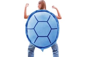 Srutirbo Wearable Turtle Shell Pillow Adults Stuffed Animal Costume Cute Turtle Pillows Plush Toy Funny Dress Up for Kids Adults Gifts (Blue, 40 in)
