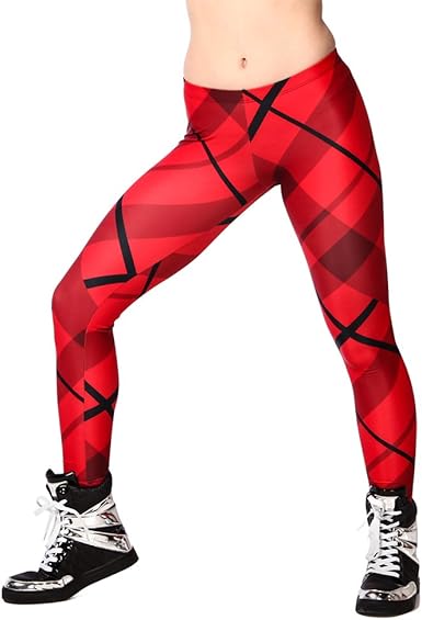 womens red workout leggings
