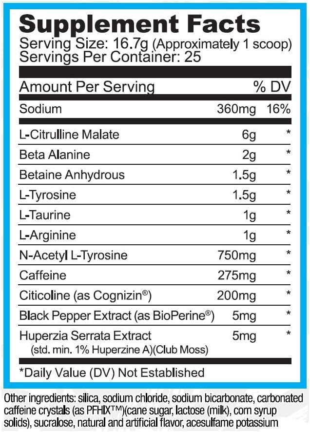 Ryse PRE Workout | Ryse Up Supplements | Fuel Your Greatness | Energy, Endurance, Focus, Next Level Pump, Citruline, Taurine, Arginine, CarnoSyn Beta Alanine, 20 Servings (Freedom Rocks): Health & Personal Care