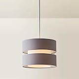 MiniSun Modern 2 Tier Ceiling Light Shade Grey 26cm Pendant