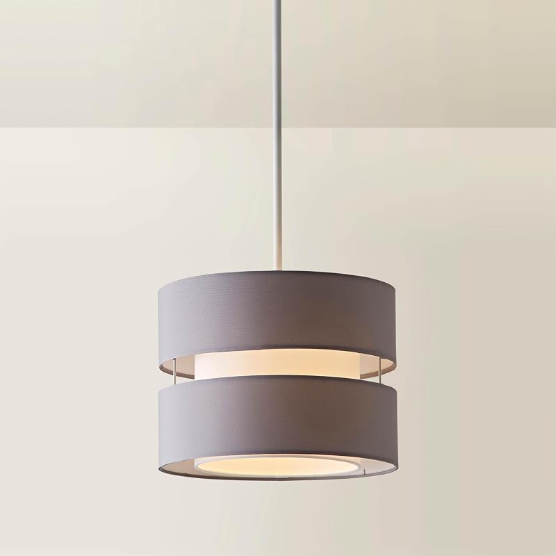 MiniSun Modern 2 Tier Ceiling Light Shade Grey 26cm Pendant