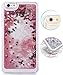 Hundromi iPhone 6 Case, iPhone 6S Case, Luxury Bling Glitter Sparkle Hybrid Bumper Case with Liquid Infused with Glitter and Stars for iPhone 6/iPhone 6S - Pink