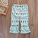 Kids Little Girl Big Dreams Short Sleeve T-Shirt and Arrows Capri Ruffle Pants Outfit (80(1-2Y), Green)