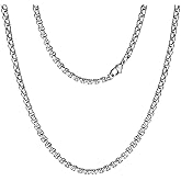 Feifuli Minimalist Stainless Steel Bead Necklace for Men&Women, Iron Gallstone/Black Agate Bead Necklace, Simple Round Gemstone Beaded Necklace, Unique Fashion and Charm Jewelry for Gifts