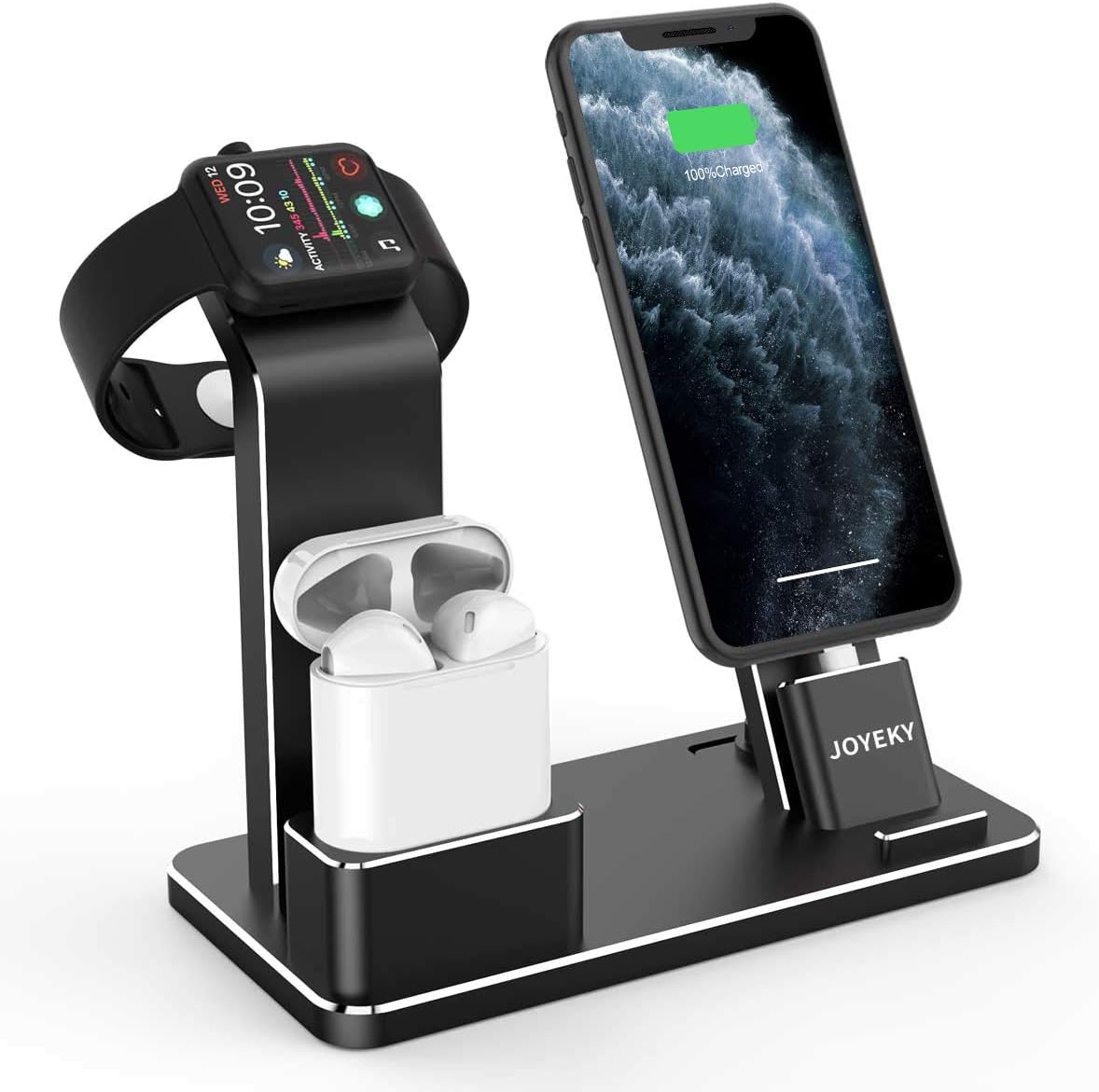 JOYEKY Support de Charge pour Apple Watch, 4 en 1 Station de Recharge