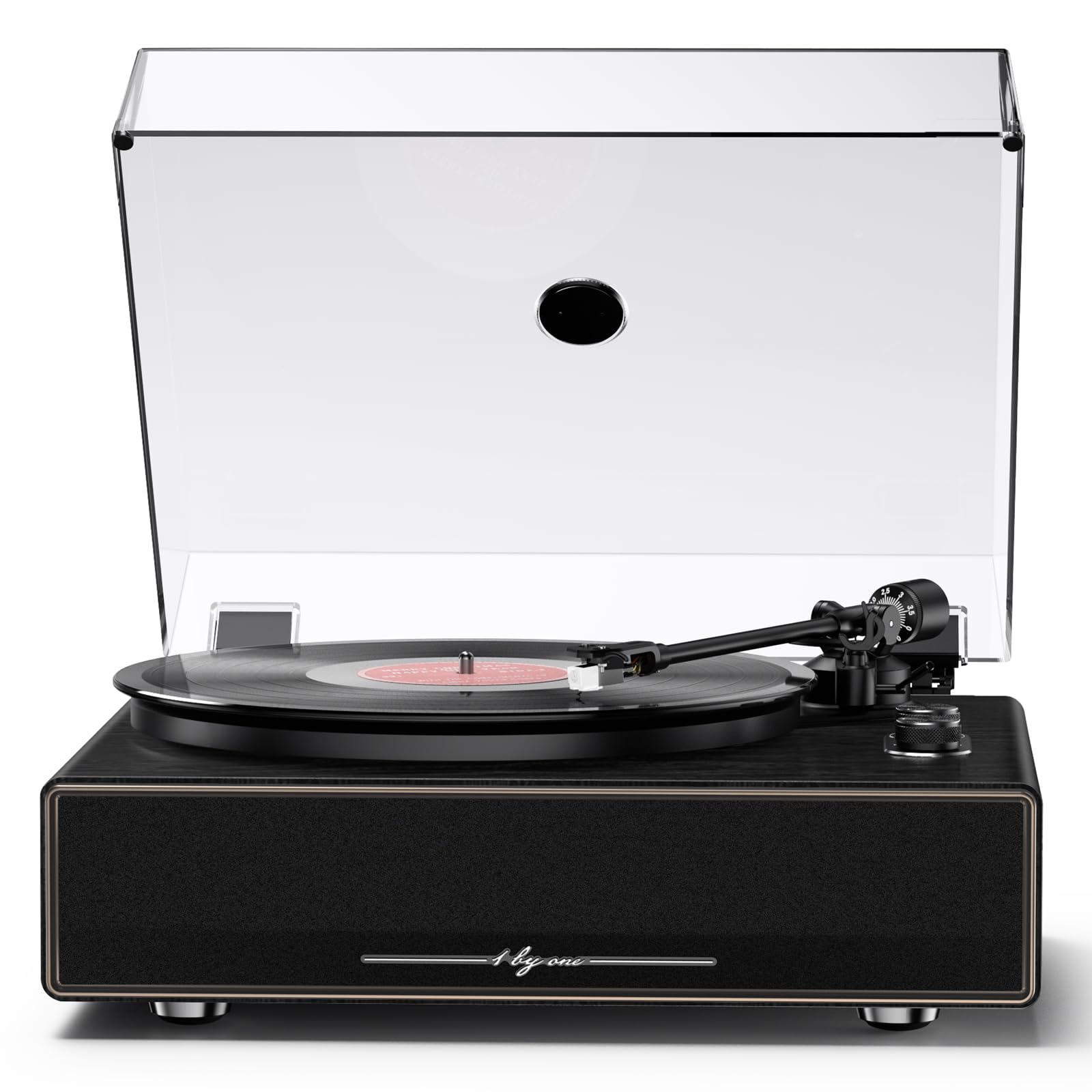 Photo 1 of 1 by ONE High Fidelity All-in-One Record Player, Vinyl Turntable with Built-in Speakers, Magnetic AT-3600L Cartridge, RCA Line Out, Belt-Drive Stereo Turntable