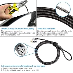 LORADAR 10Pack Laptop Security Cable Lock Anti