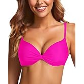 Aqua Eve Womens Underwire Bikini Top - Push Up Swim Top Twist Front Crisscross Back Swimsuit 2026