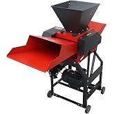 BEILOCKERY Hay Cutter 4-Blade Straw Crusher Machine Farm Hay Chopper Shredder Animal Feed Grinder with Voltage Display 880-1760LBS/H 220V 2.2KW
