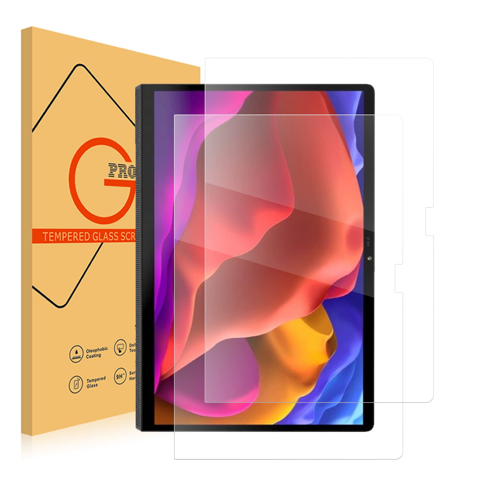 ROVLAK Screen Protector for Lenovo Yoga Pad Pro 2021 Tempered Glass Screen Protector 2-Pack HD 2.5D 9H Protective Film Protection Anti-Fingerprint Bubble-Free Glass Protector for Lenovo Yoga Pad Pro