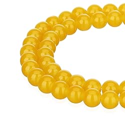 RUBYCA 1 Strand 10MM Jade Imitation Round Painted