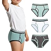 Carer Boy's Washable Cotton Front Absorbent Briefs Leak-Proof Daytime Incontinence Underwear (Size 2T, Multi-Colored)