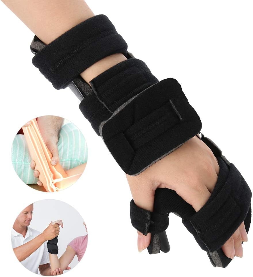 Wrist Hand Support, Adjustable Brace for Hard Fracture Training Sprain Dislocation Arthritis Tendinitis Resting Functional Splint (left M)