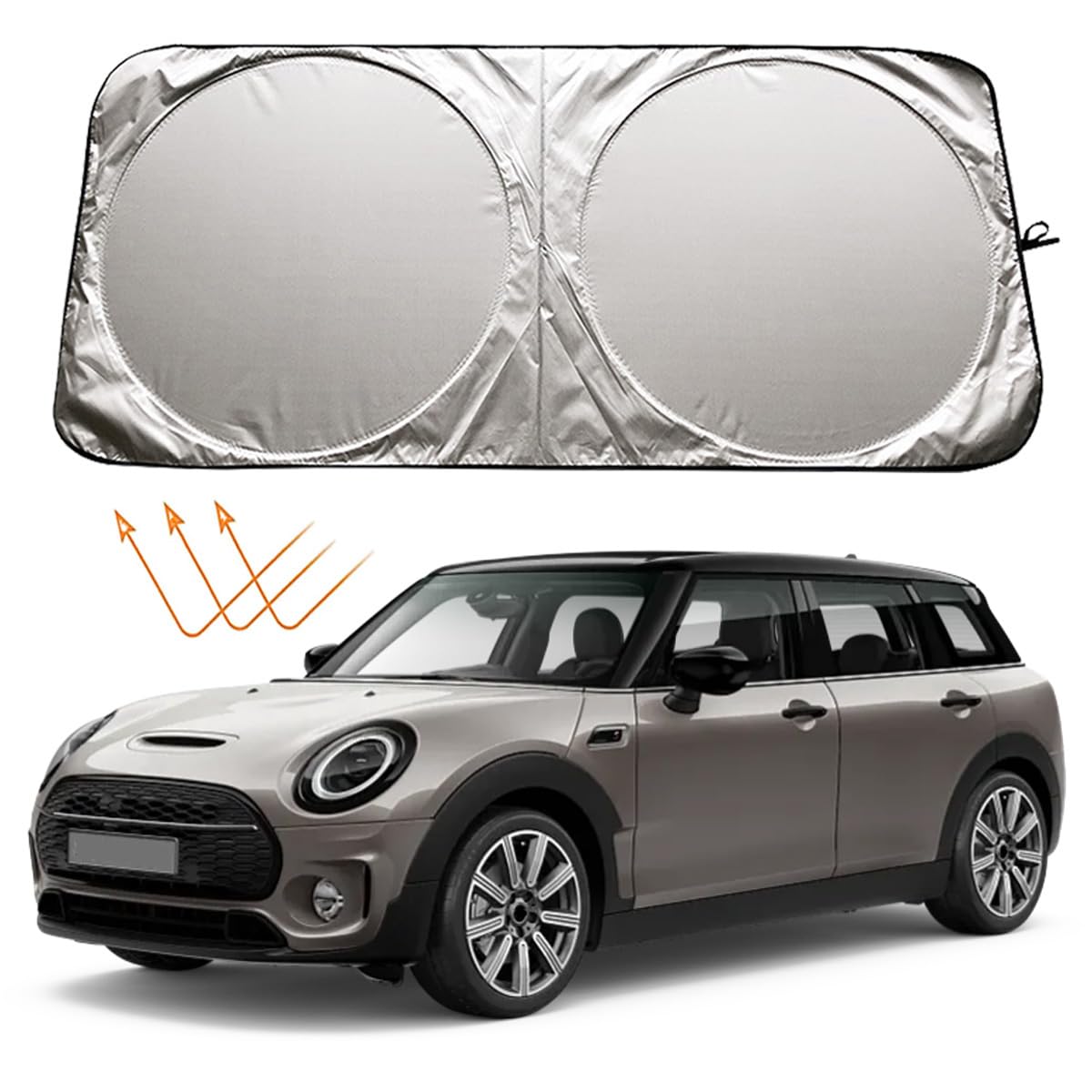 Photo 1 of XHRING Car Windshield Sun Shade Sunshade for Mini Cooper Cooper S Clubman Countryman Paceman Roadster Coupe JCW R56 R60 R57 R53 F56 F60 F57 Accessories Car Front Window Sun Shield 2002-2024 2025