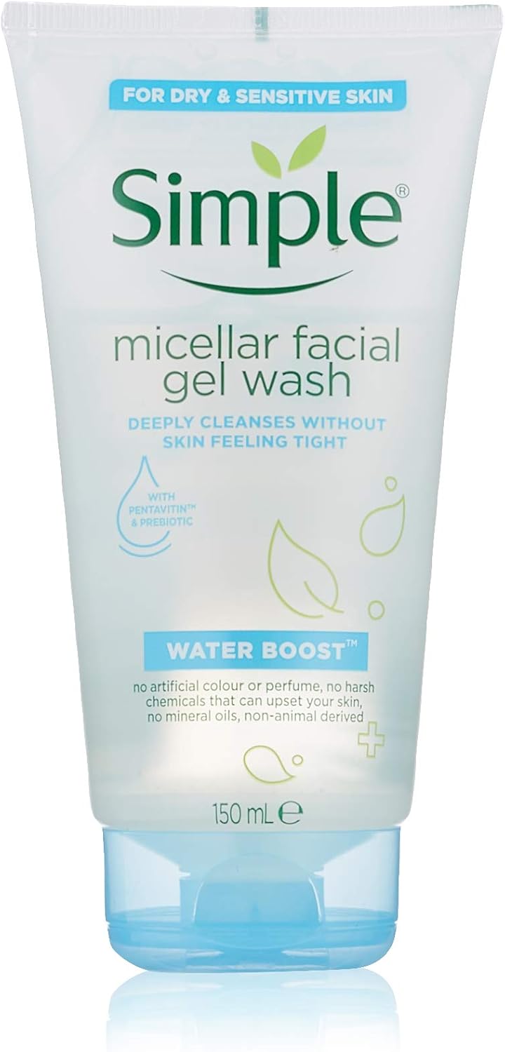 Simple Micellar Cleansing Water Gel, Face Wash for Sensitive Skin for